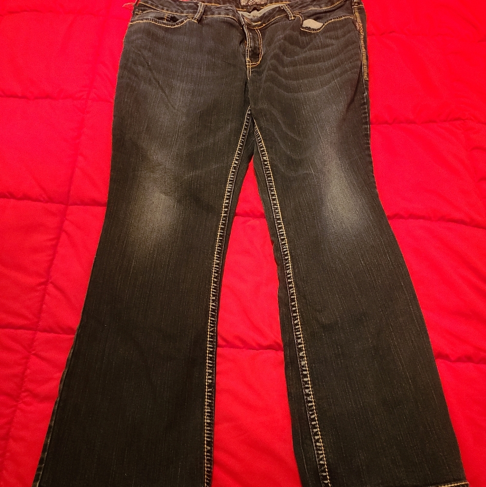 Plus size silver jeans
